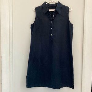 Valerie Stevens Vintage 90’s Black Linen dress size L
